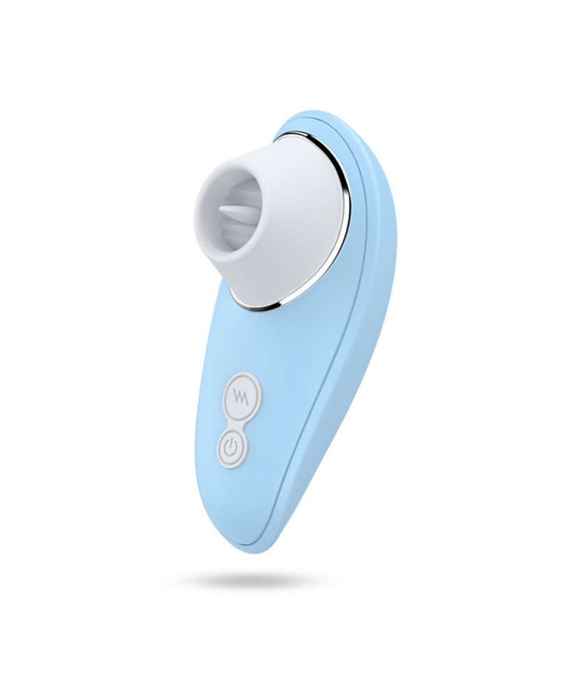 Vibromasseur bleu à langue vibrante pour cunnilingus 